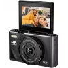 Easypix V64 Flip 20203 cámara digital compacta, 64 MP, vídeo 4K, pantalla abatible de 3 pulgadas, zoom digital 18x, WiFi