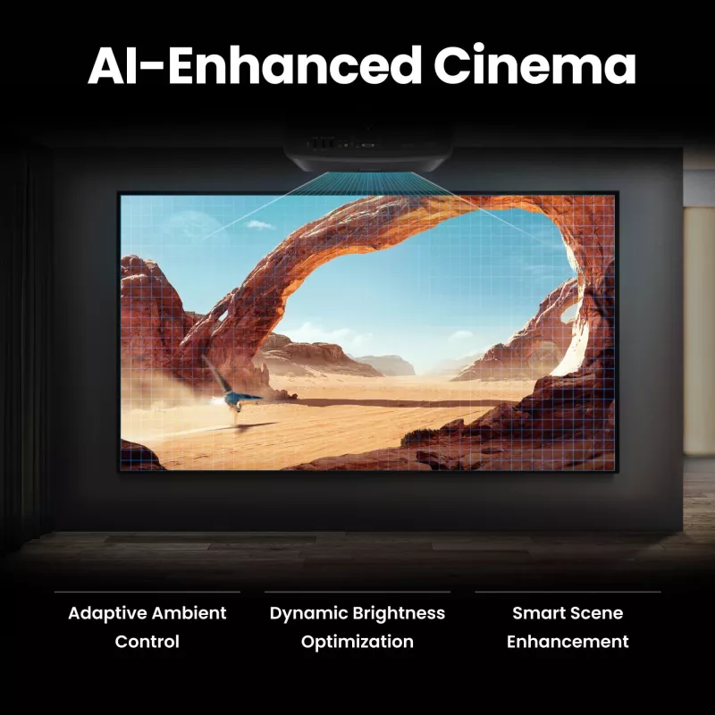 BenQ W2720i 9H.JSX77.57E proyector DLP para cine en casa, 4K, 4 LED, 3D, 2500 lúmenes