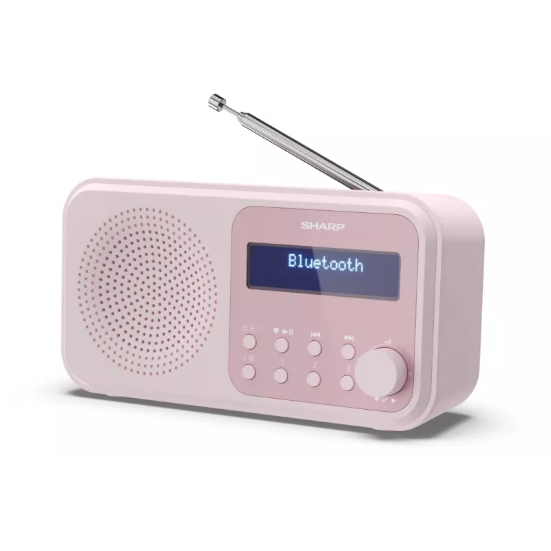 Radio portátil Sharp DR-P420 sintonizador digital DAB DAB+ FM rosa