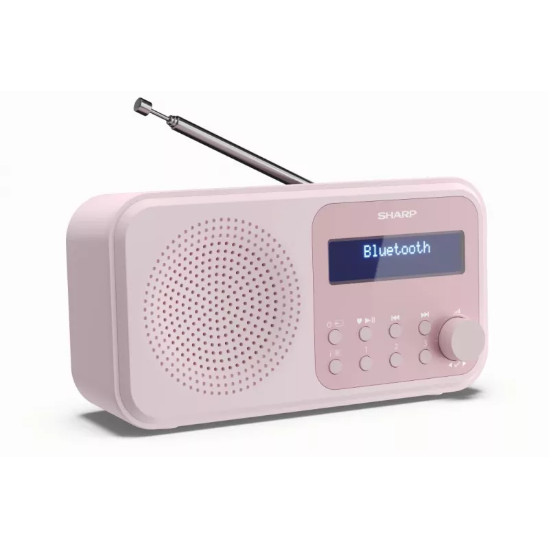 Radio portátil Sharp DR-P420 sintonizador digital DAB DAB+ FM rosa