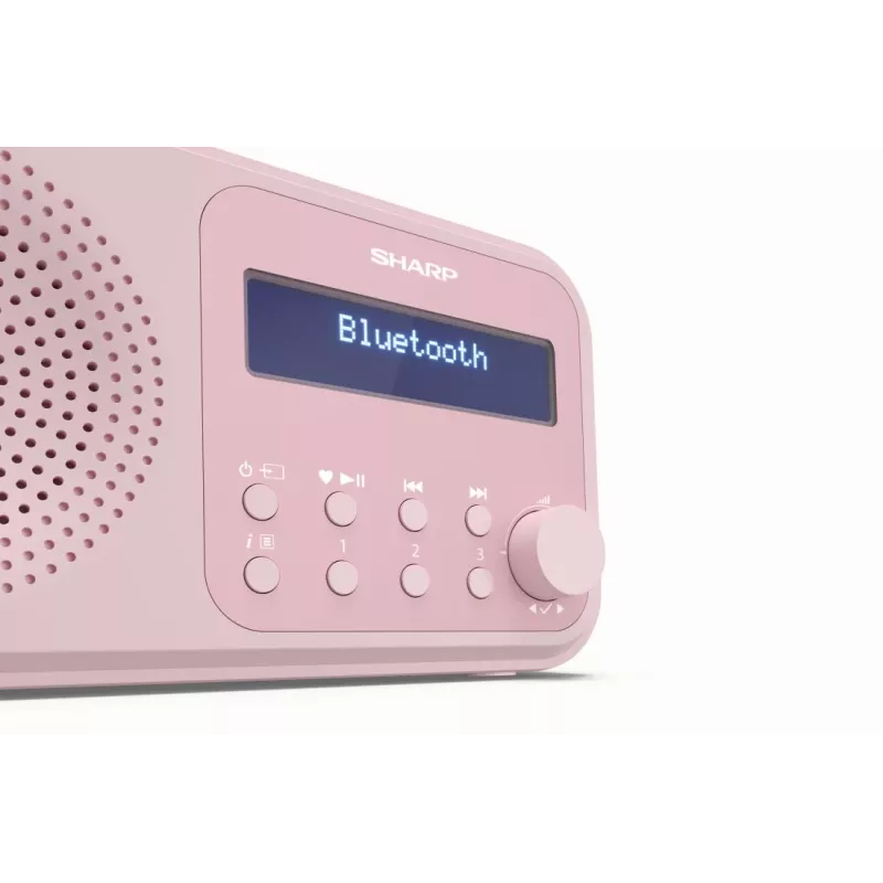 Radio portátil Sharp DR-P420 sintonizador digital DAB DAB+ FM rosa