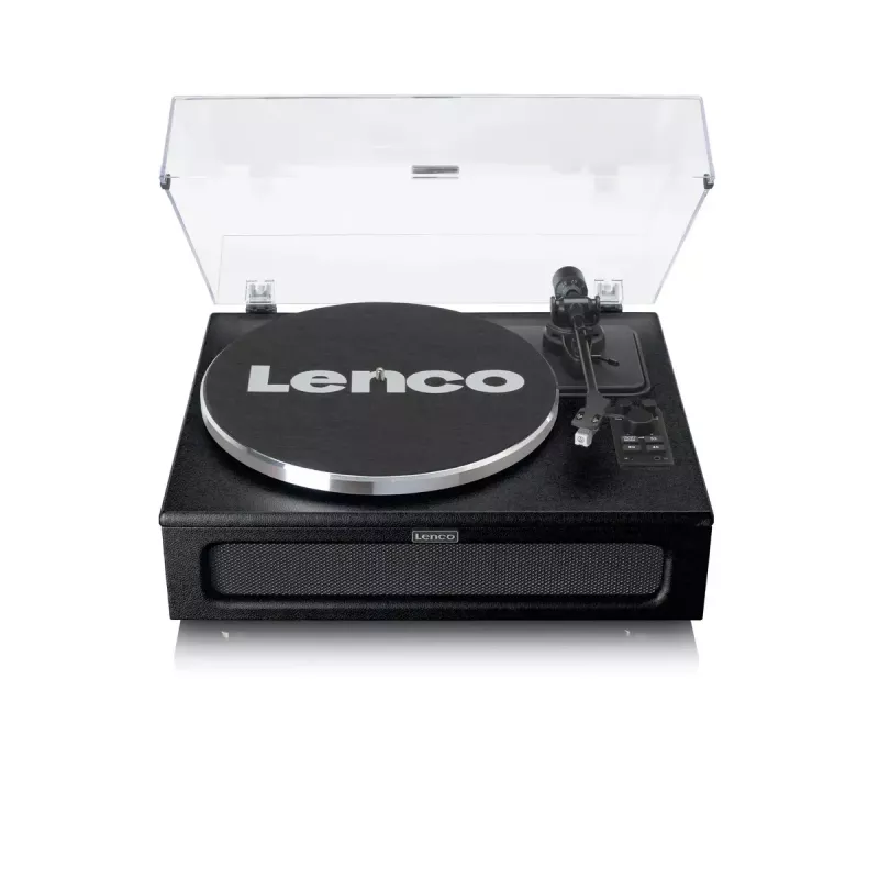 Lenco LS-430BK tocadiscos de correa con 4 altavoces integrados, Bluetooth, 40 W, 33/45 rpm, negro