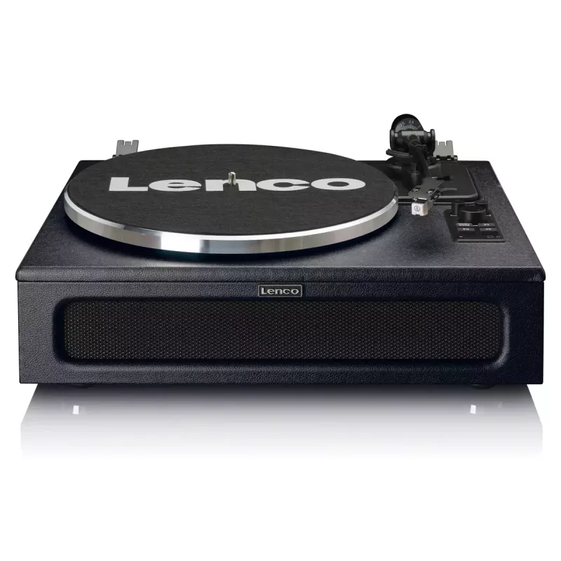 Lenco LS-430BK tocadiscos de correa con 4 altavoces integrados, Bluetooth, 40 W, 33/45 rpm, negro