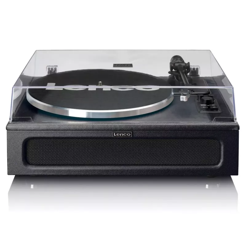 Lenco LS-430BK tocadiscos de correa con 4 altavoces integrados, Bluetooth, 40 W, 33/45 rpm, negro