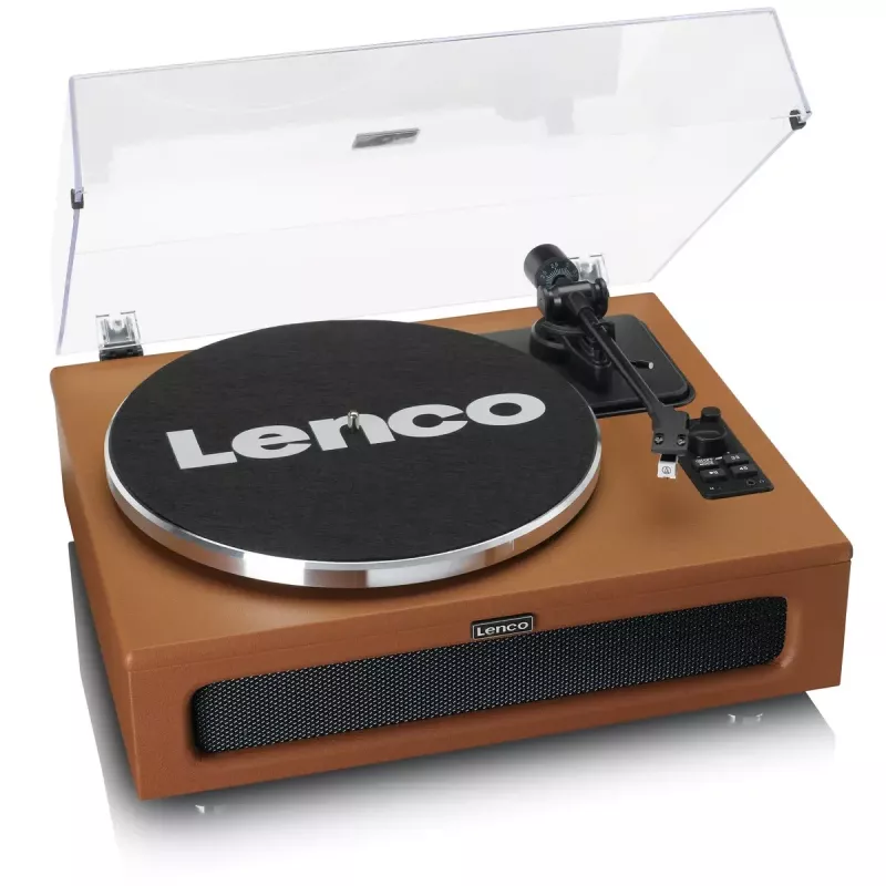 Tocadiscos de audio con transmisión por correa Lenco LS-430BN Marrón Manual Fuerza de apoyo 3-4 g