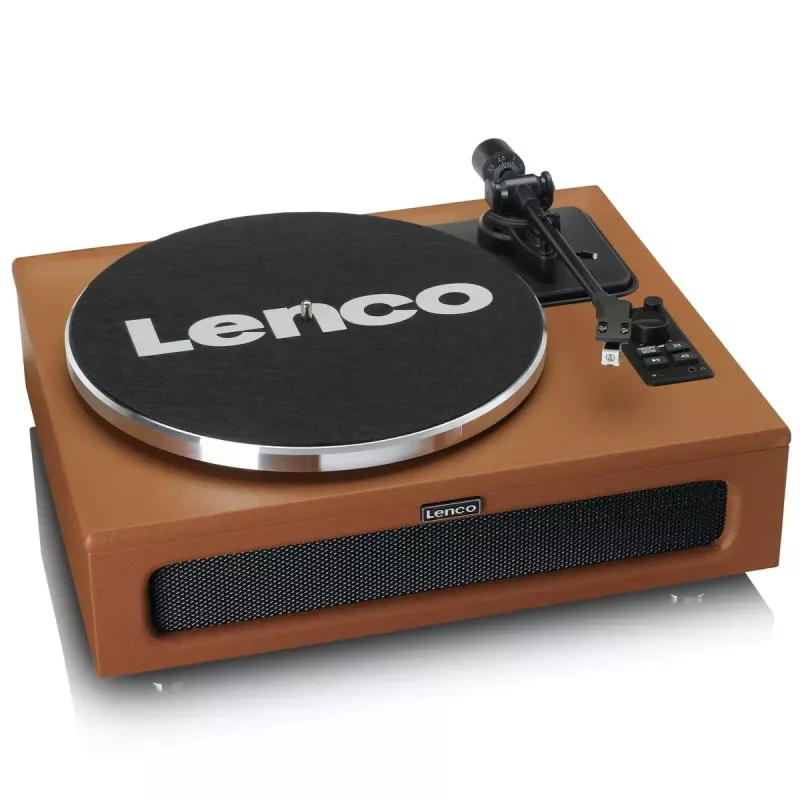 Tocadiscos de audio con transmisión por correa Lenco LS-430BN Marrón Manual Fuerza de apoyo 3-4 g