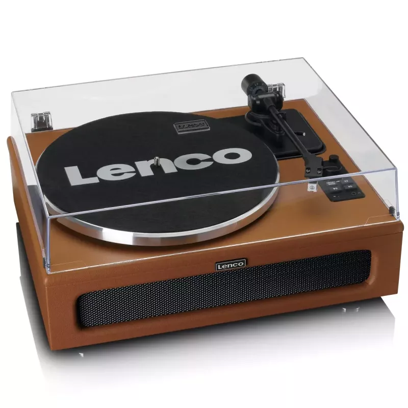 Tocadiscos de audio con transmisión por correa Lenco LS-430BN Marrón Manual Fuerza de apoyo 3-4 g