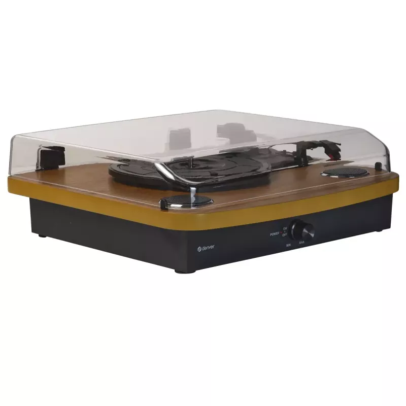 Tocadiscos semiautomático Denver VPL-230LW Negro Madera 2W RMS