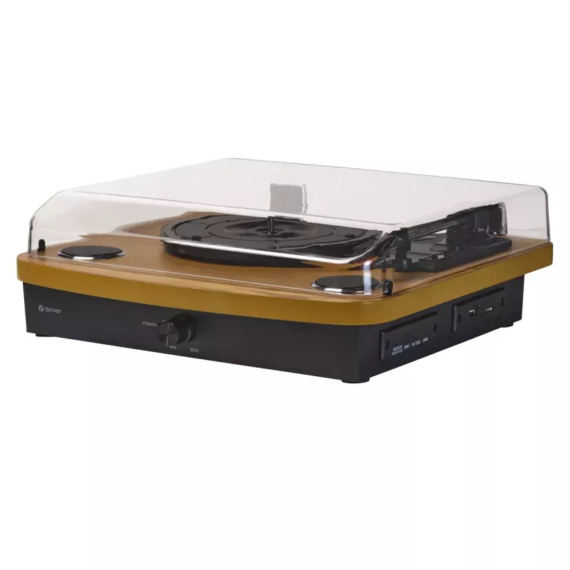 Tocadiscos semiautomático Denver VPL-230LW Negro Madera 2W RMS