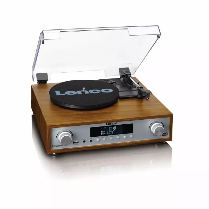 Tocadiscos de audio con transmisión por correa Lenco MC-160WD
