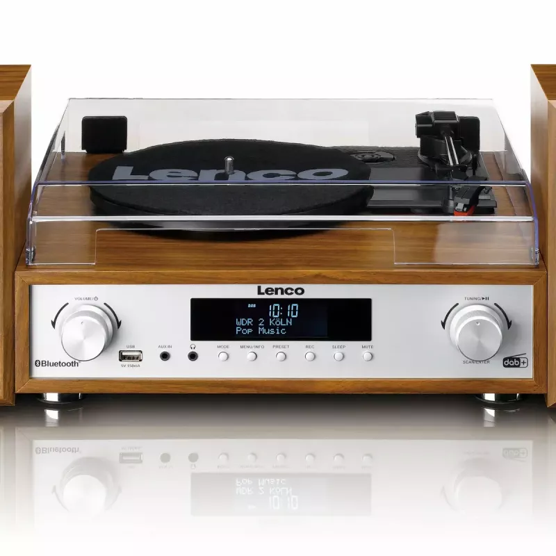 Tocadiscos de audio con transmisión por correa Lenco MC-160WD