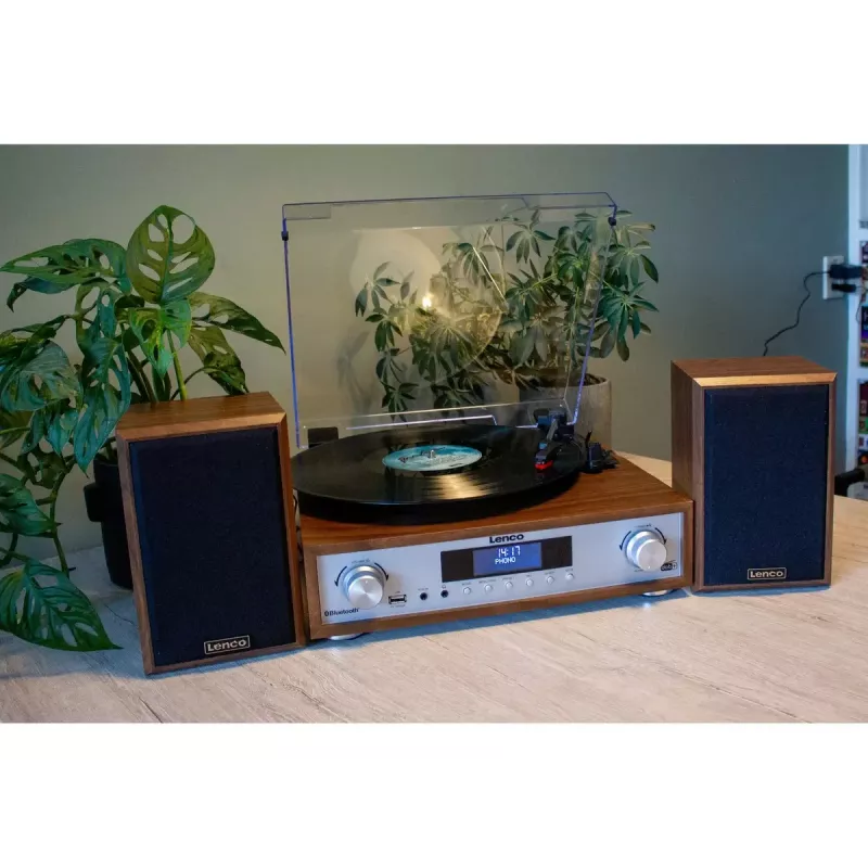 Tocadiscos de audio con transmisión por correa Lenco MC-160WD