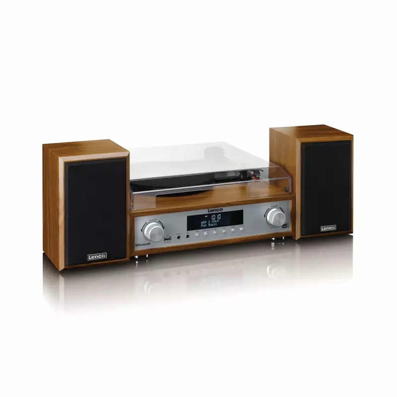 Tocadiscos de audio con transmisión por correa Lenco MC-160WD