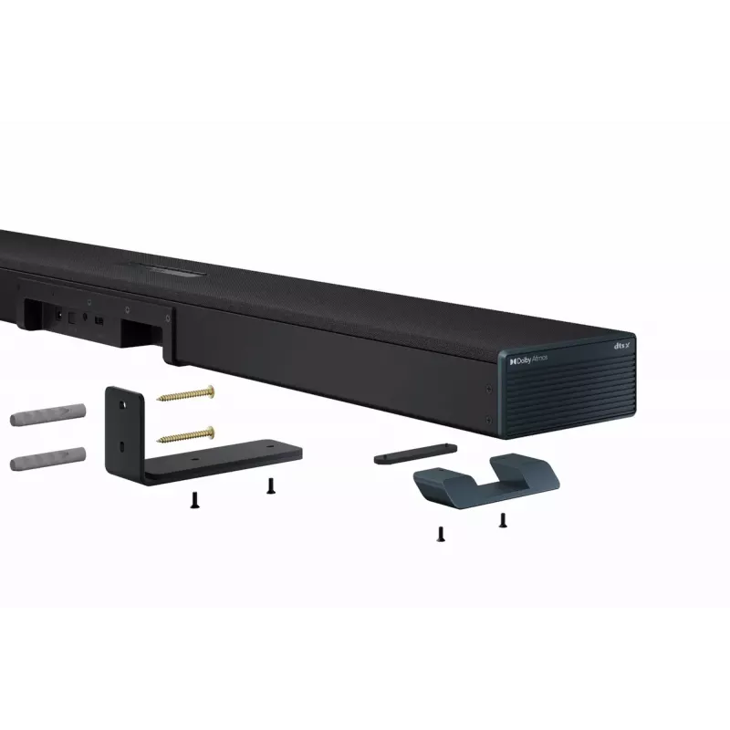 Sharp HT-SBW53121(BK) barra de sonido 3.1.2 con subwoofer inalámbrico, negra