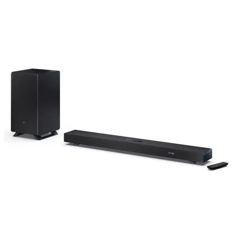 Sharp HT-SBW53121(BK) barra de sonido 3.1.2 con subwoofer inalámbrico, negra