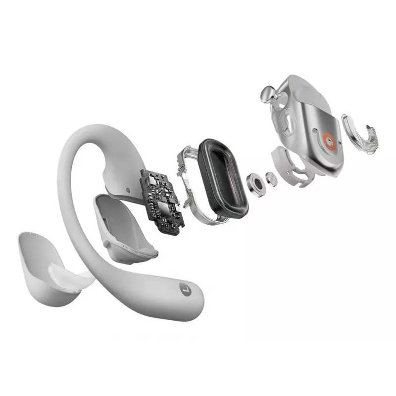 Auriculares SHOKZ OpenFit 2+ inalámbricos con gancho, intraurales llamadas/música Bluetooth gris