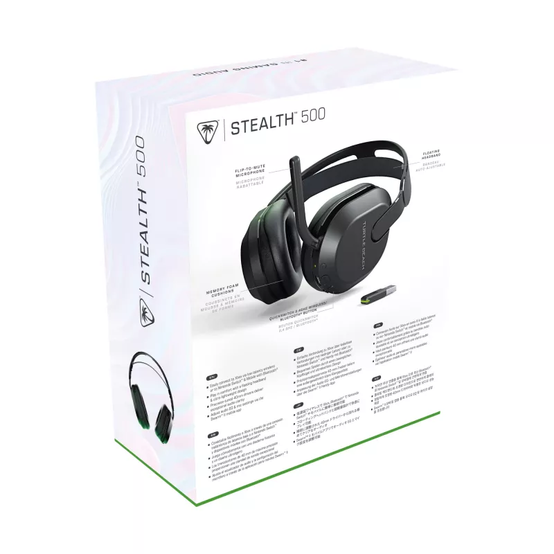 Turtle Beach Stealth 500 negro Xbox auricular gaming inalámbrico con hasta 40 h de batería para Xbox Series X/S, Xbox One y funciona por Bluetooth, PC y dispositivos móviles