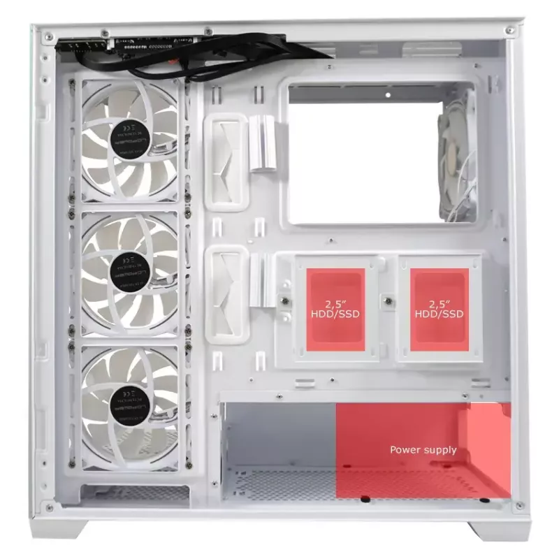 Caja de PC LC-Power LC-715W-ON Midi Tower Blanca