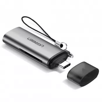Lector de tarjetas Ugreen 50704 USB 3.2 Gen 1 (3.1 Gen 1) Type-C gris