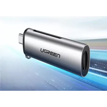 Lector de tarjetas Ugreen 50704 USB 3.2 Gen 1 (3.1 Gen 1) Type-C gris