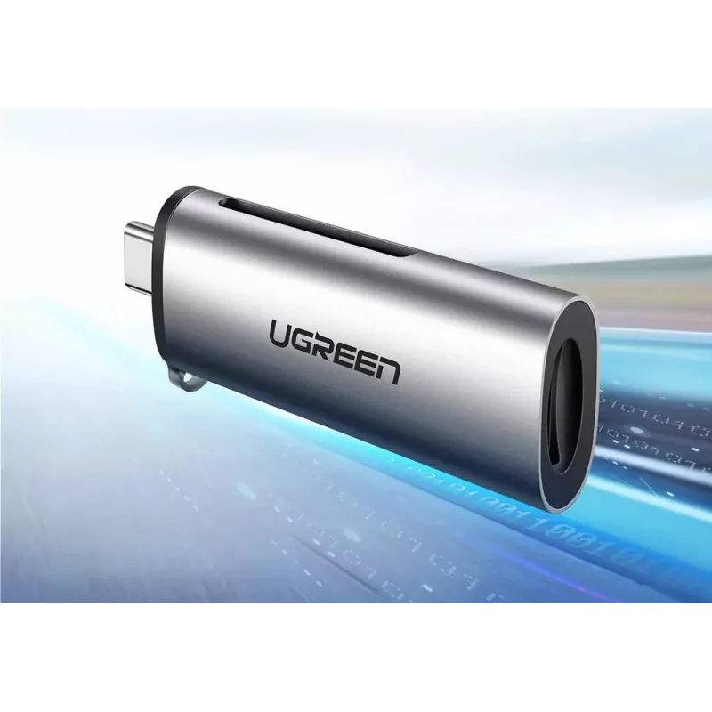 Lector de tarjetas Ugreen 50704 USB 3.2 Gen 1 (3.1 Gen 1) Type-C gris