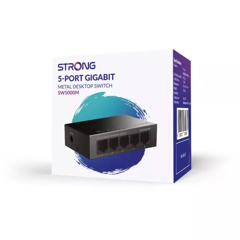 Switch de red Strong SW5000M Gigabit Ethernet 5 puertos 10 Gbit/s