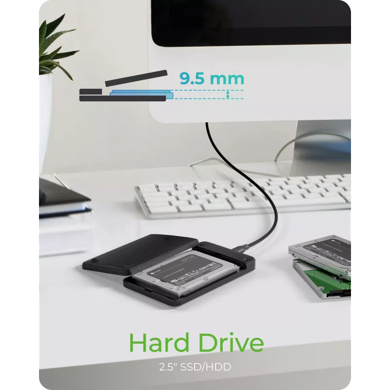 Carcasa SSD ICY BOX IB-201T-CU31 Negra 2,5 pulgadas