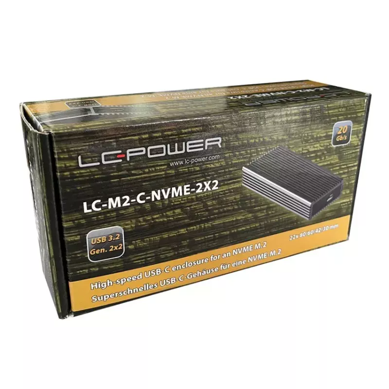 Carcasa SSD LC-Power LC-M2-C-NVME-2X2