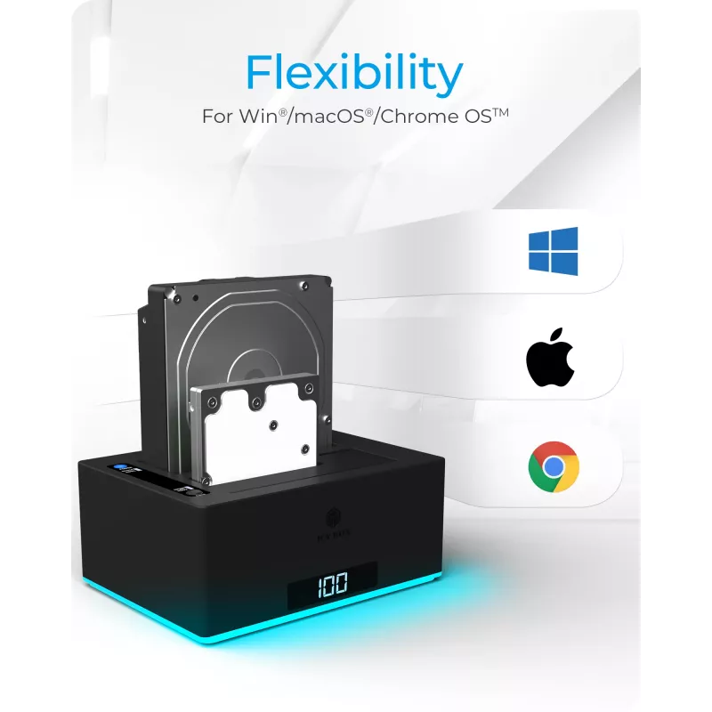 ICY BOX IB-127CL-U3 USB 3.2 Gen 1 (3.1 Gen 1) Type-B Negro