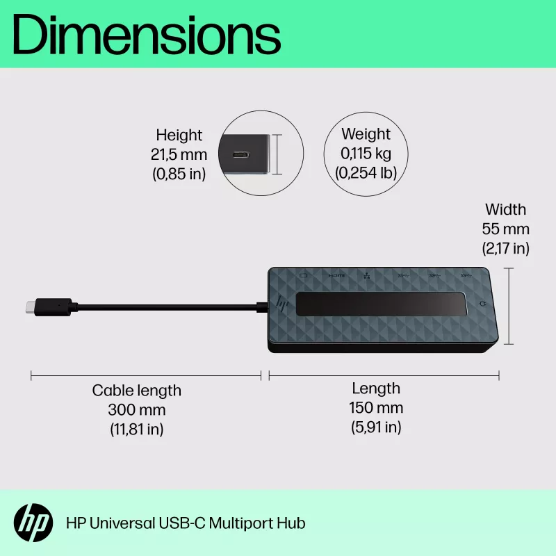 Hub multipuerto HP Universal USB-C