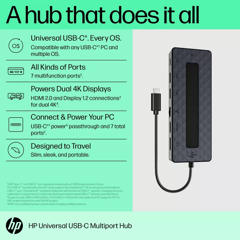 Hub multipuerto HP Universal USB-C