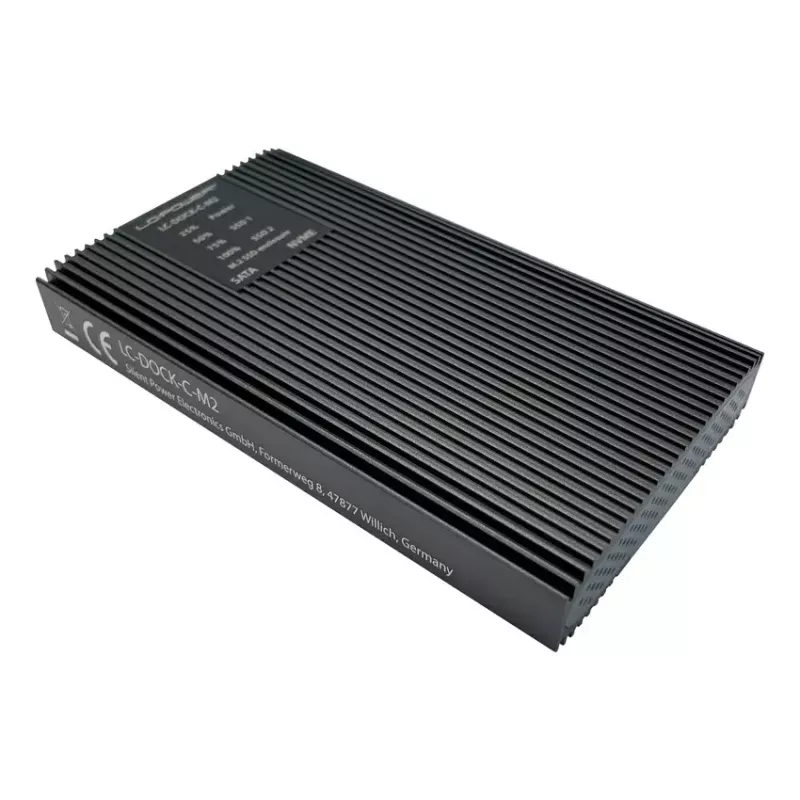 LC-Power LC-DOCK-C-M2 base de conexión USB 3.2 para SSD M.2 NVMe y SATA