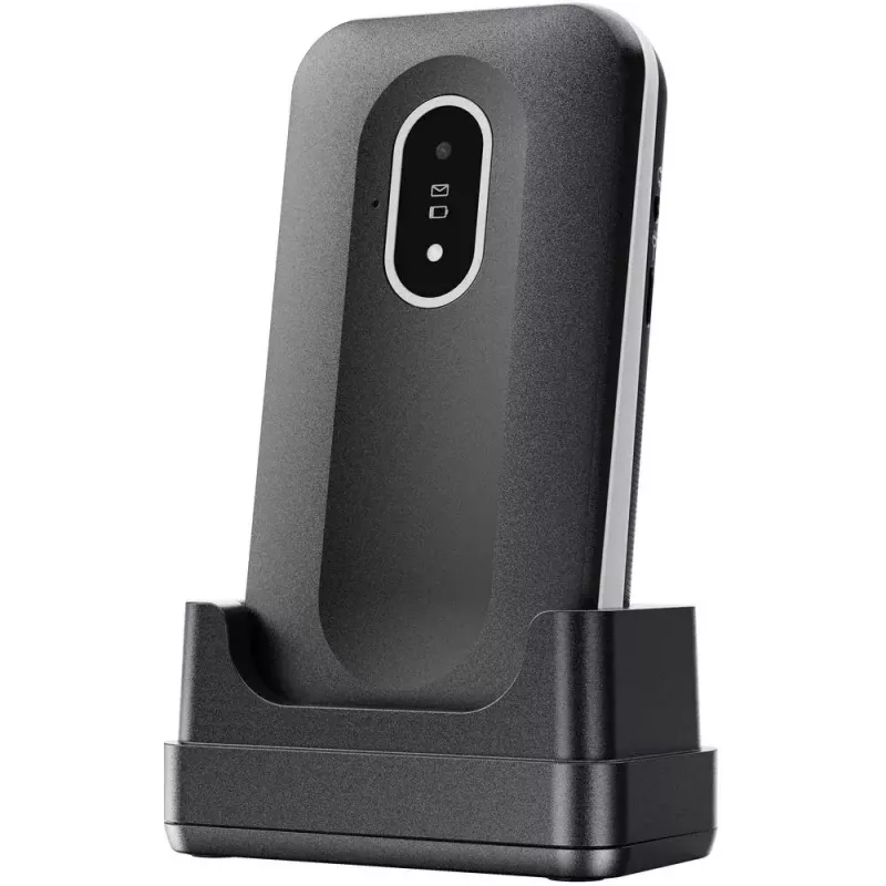 Doro Leva L20 4G teléfono de tapa, 2,8 pulgadas, negro/blanco