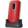 Teléfono móvil Doro Leva L20 4G, pantalla de 2,8 pulgadas, rojo-blanco
