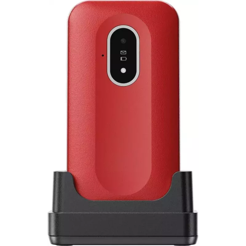 Teléfono móvil Doro Leva L20 4G, pantalla de 2,8 pulgadas, rojo-blanco