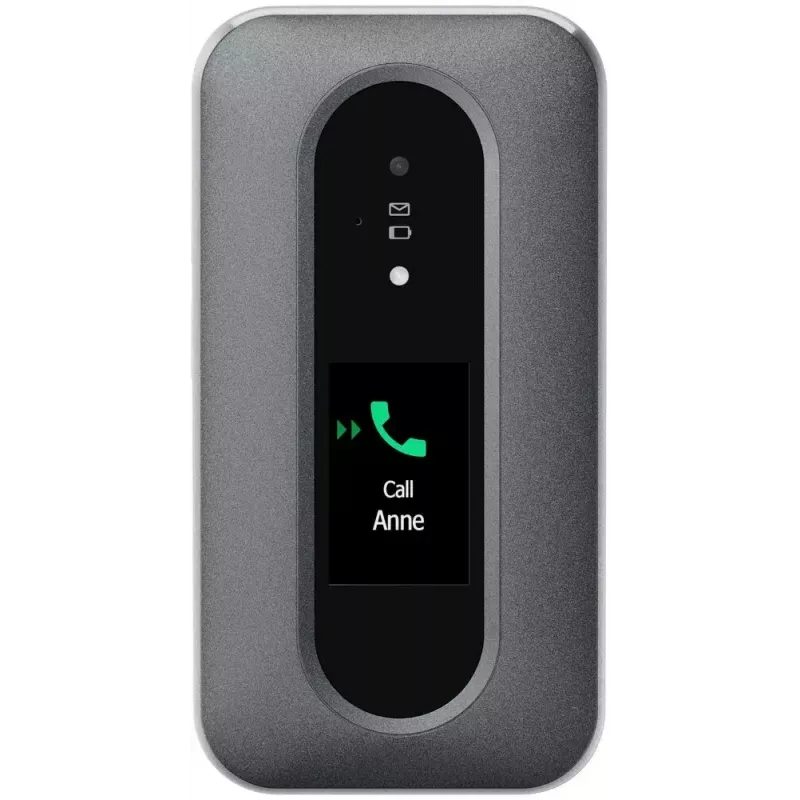 Doro Leva L30 4G teléfono de tapa, 2,8 pulgadas, grafito/blanco