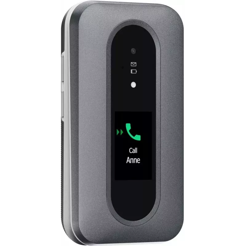 Doro Leva L30 4G teléfono de tapa, 2,8 pulgadas, grafito/blanco
