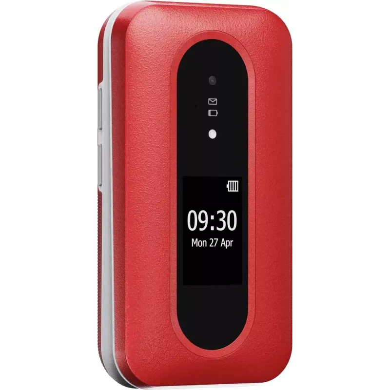 Doro Leva L30 4G teléfono con tapa, 2,8 pulgadas, rojo/blanco
