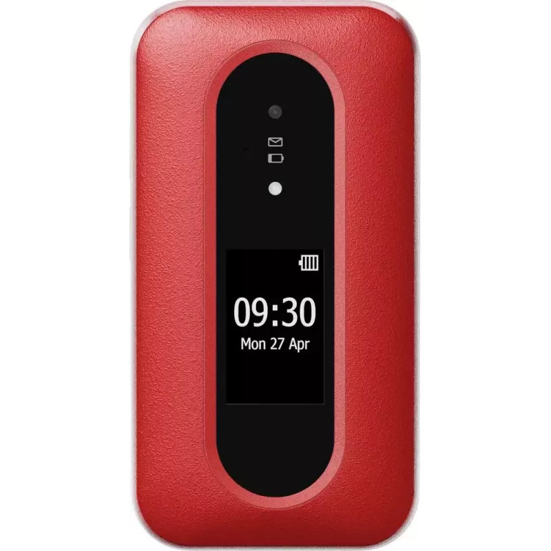 Doro Leva L30 4G teléfono con tapa, 2,8 pulgadas, rojo/blanco