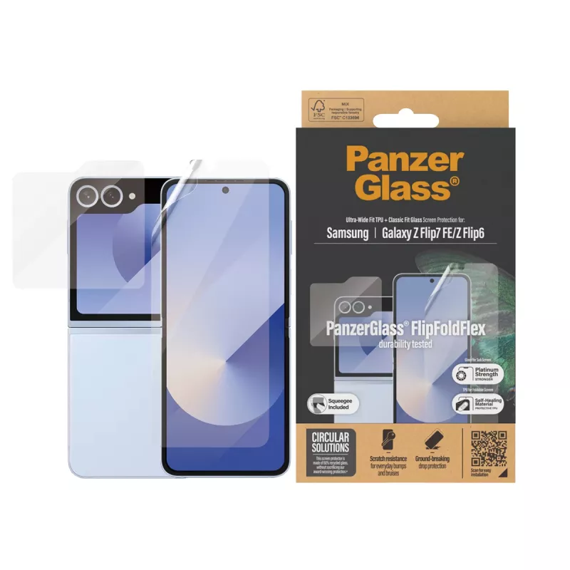 PanzerGlass ® protector de pantalla Samsung Galaxy Z Flip6 | cristal y lámina