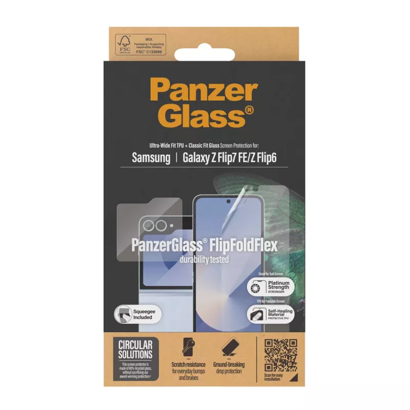 PanzerGlass ® protector de pantalla Samsung Galaxy Z Flip6 | cristal y lámina