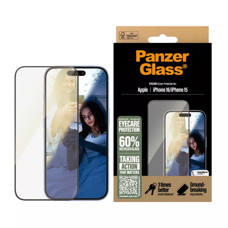 Protector de pantalla EyeCare PanzerGlass iPhone '24 6,1