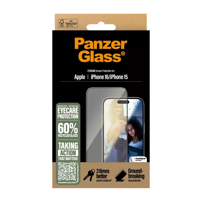 Protector de pantalla EyeCare PanzerGlass iPhone '24 6,1