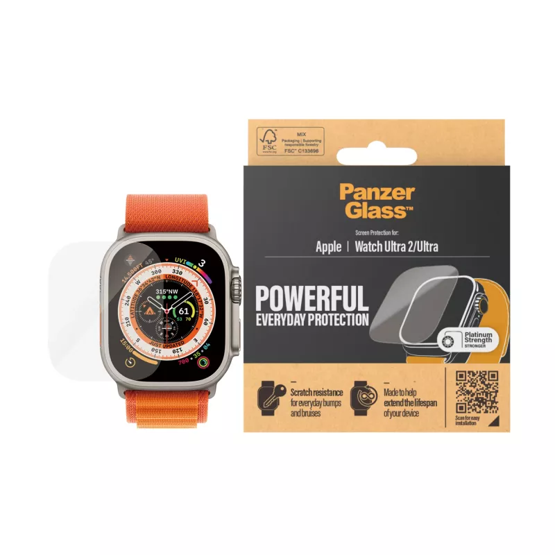 PanzerGlass ® protector de pantalla Apple Watch Ultra 2 | Ultra | 49 mm