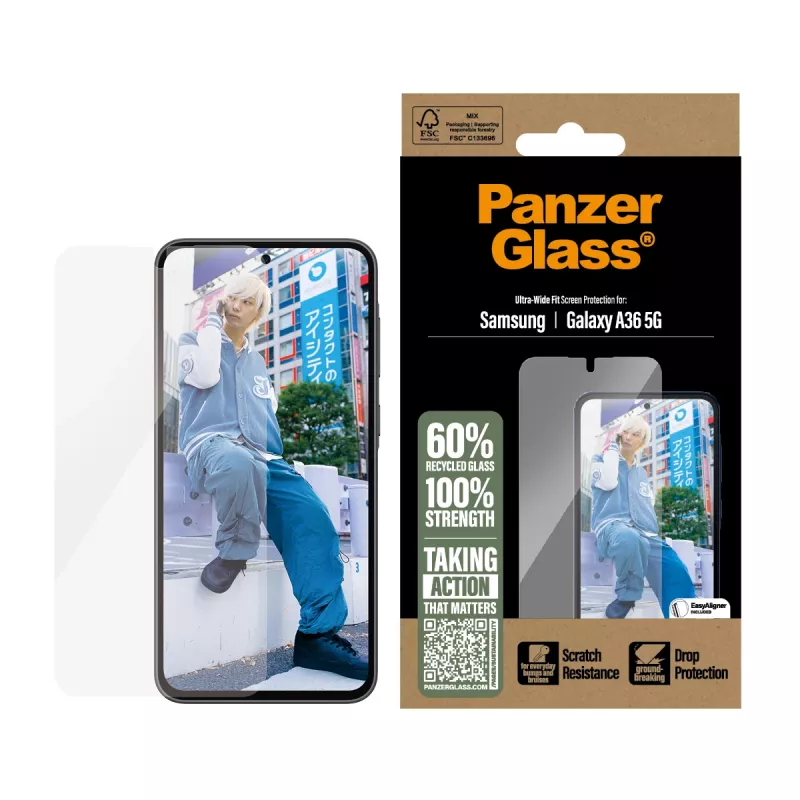 PanzerGlass ® lámina protectora de pantalla Samsung Galaxy A36 5G | Ultra-Wide Fit