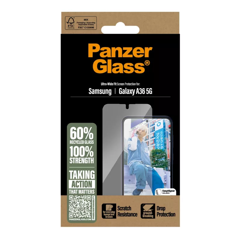 PanzerGlass ® lámina protectora de pantalla Samsung Galaxy A36 5G | Ultra-Wide Fit