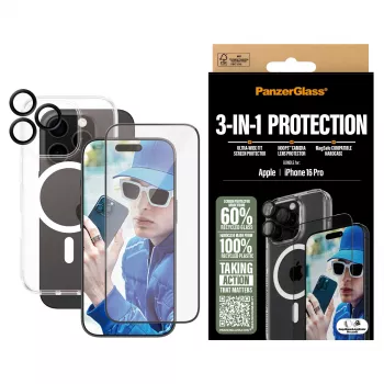 Pack de protección 3 en 1 PanzerGlass iPhone '24 6,3