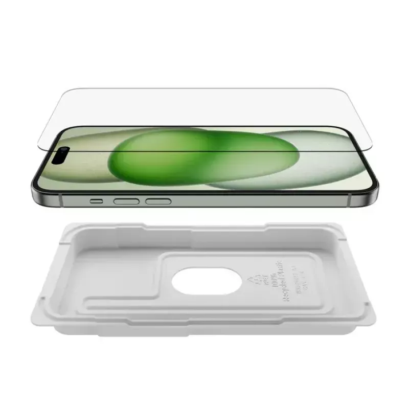 Protector de pantalla Belkin ScreenForce para iPhone 15 Plus cristal templado resistente a golpes y rayaduras