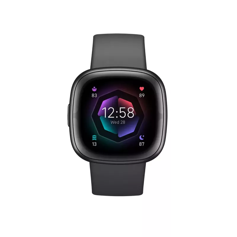 Smartwatch Fitbit Sense 2 pantalla táctil digital negra