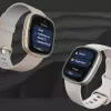 Smartwatch Fitbit Sense 2 pantalla táctil digital negra